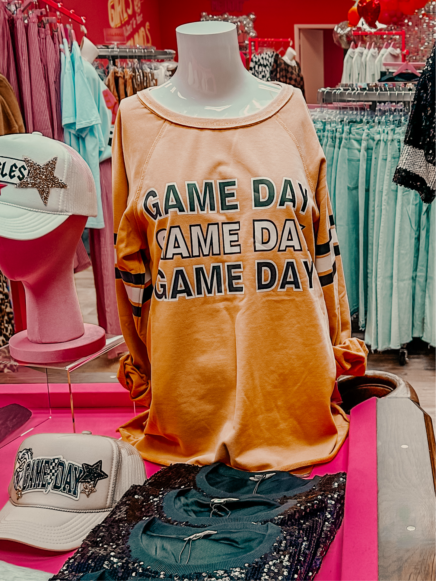 game day sweatshirt gold