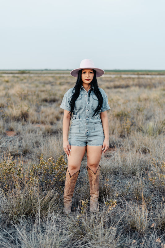 rolling stone denim romper