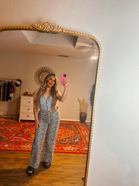 velvet cheetah pant