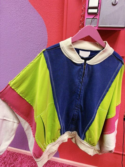 colorblock zip up