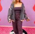 no doubt quilt jacket plum