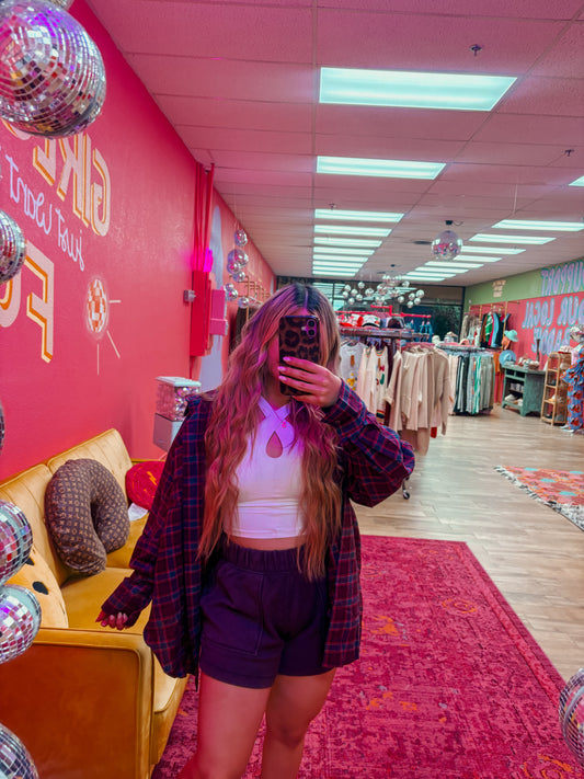 plum flannel