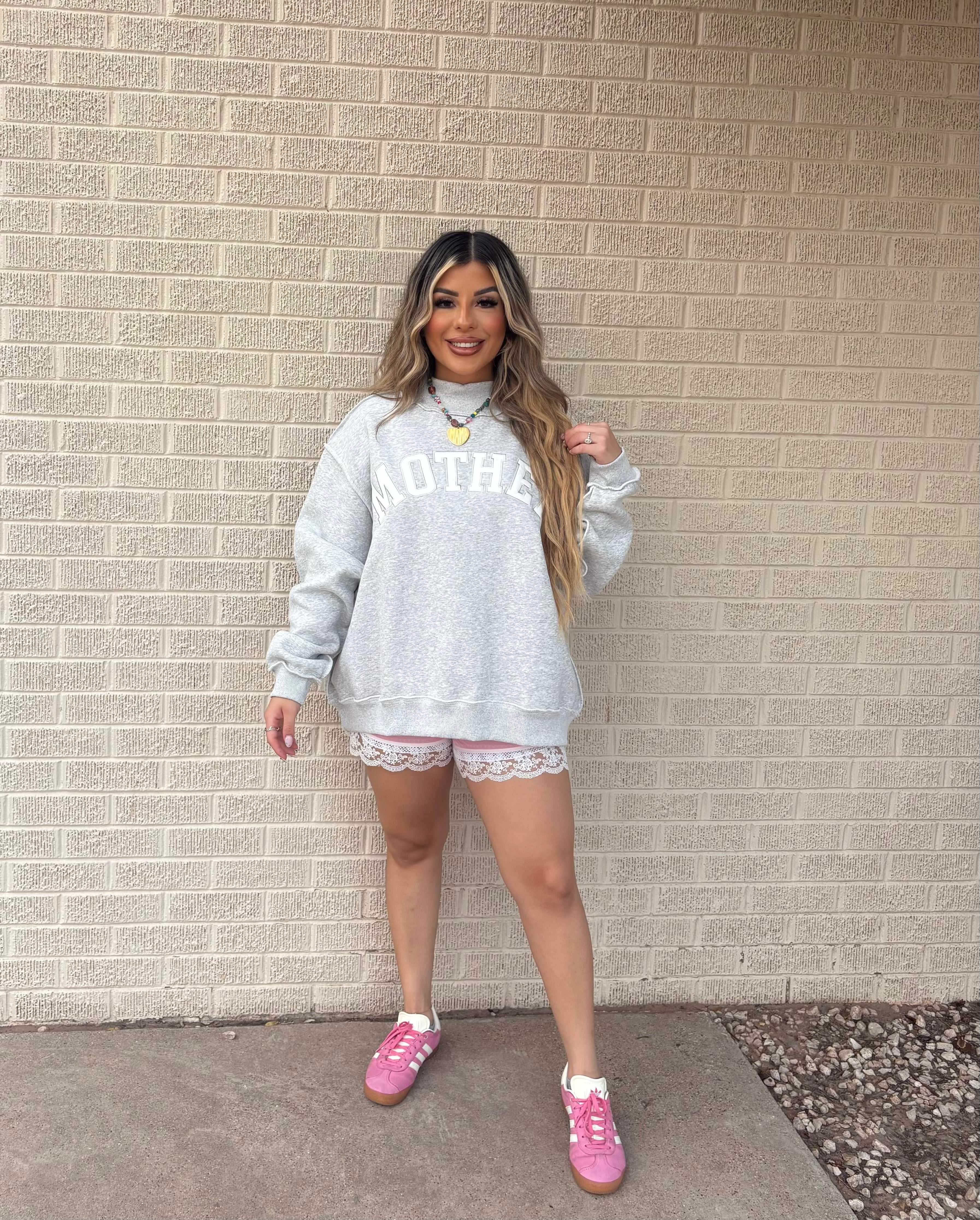 grey mother mockneck