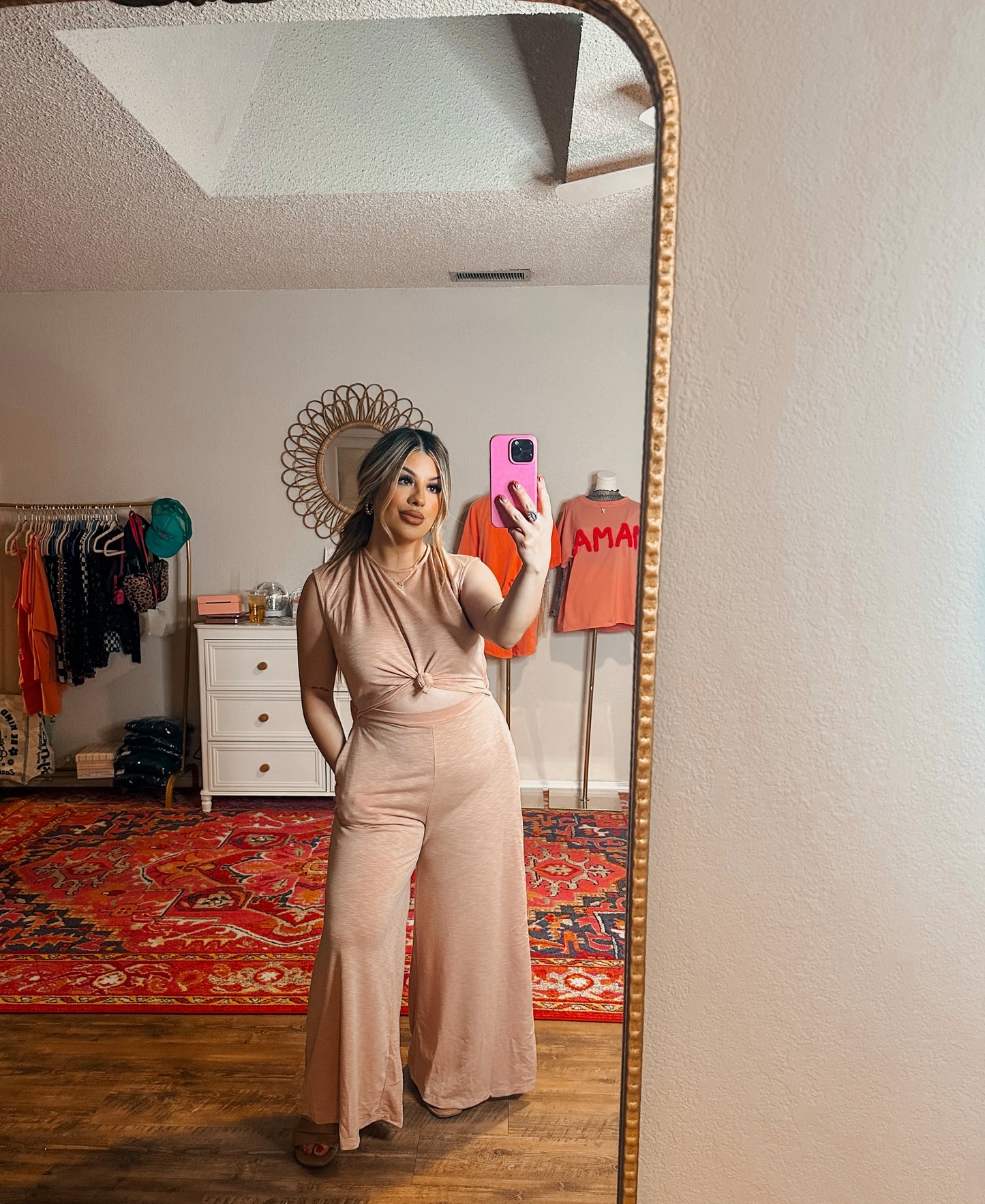 it’s all peachy jumpsuit