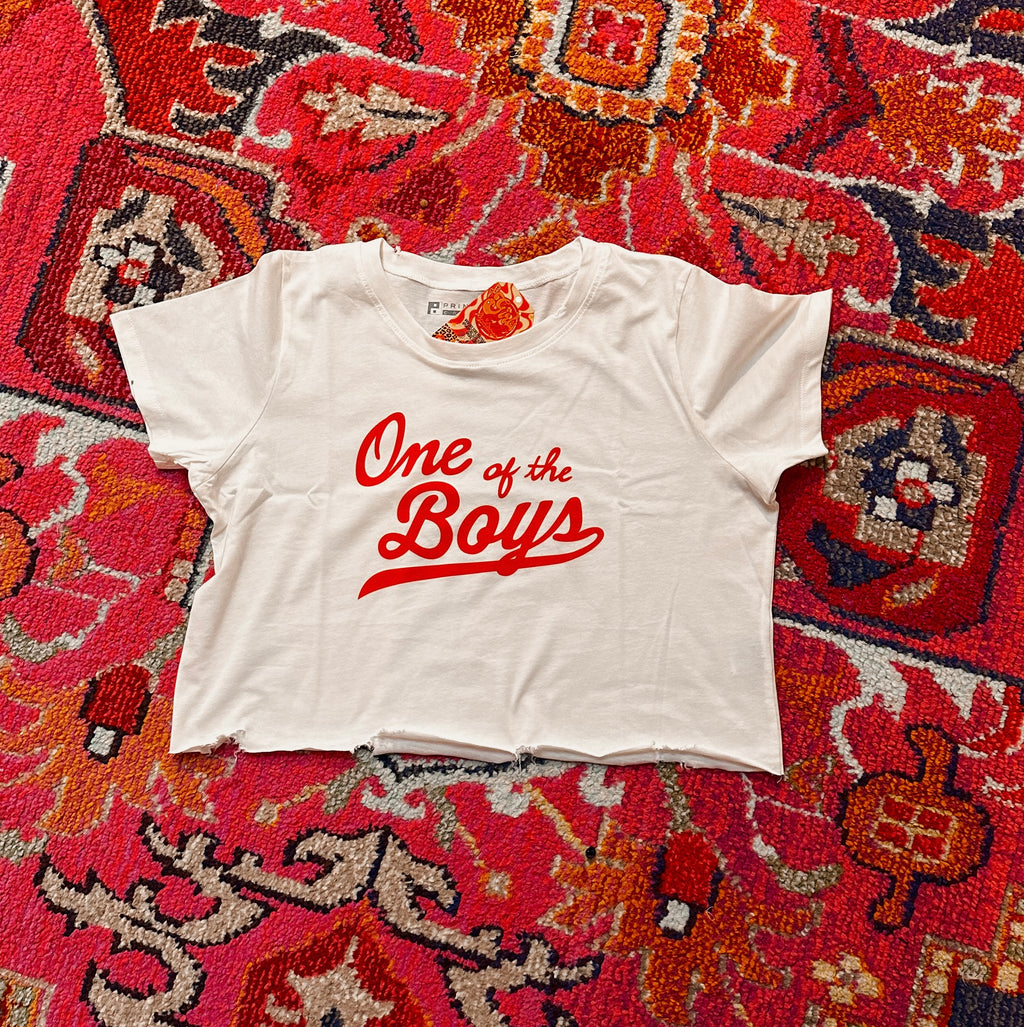 one of the boys crop tee