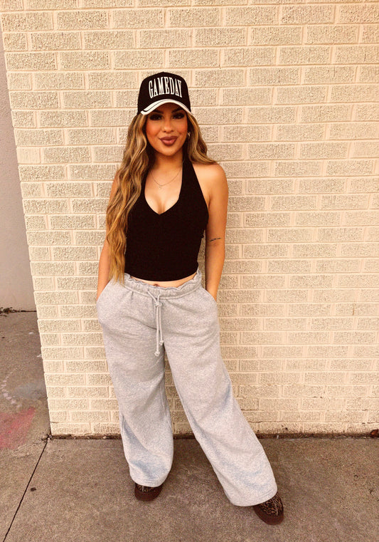 black halter top