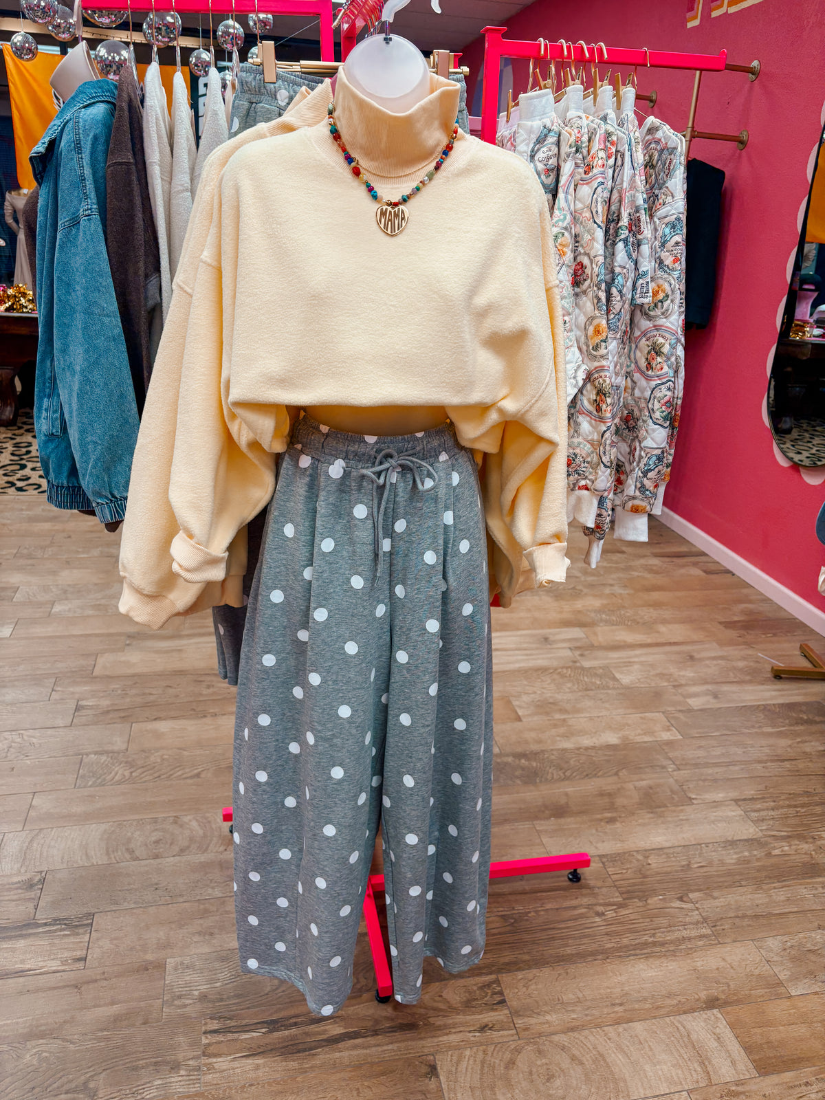 Polka Pretty Grey Sweatpants
