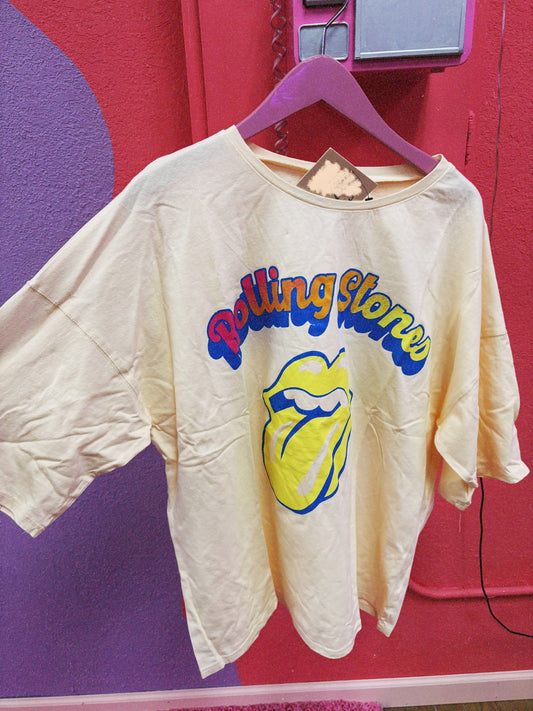 rolling stone neon tee