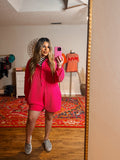 baggy hot pink romper