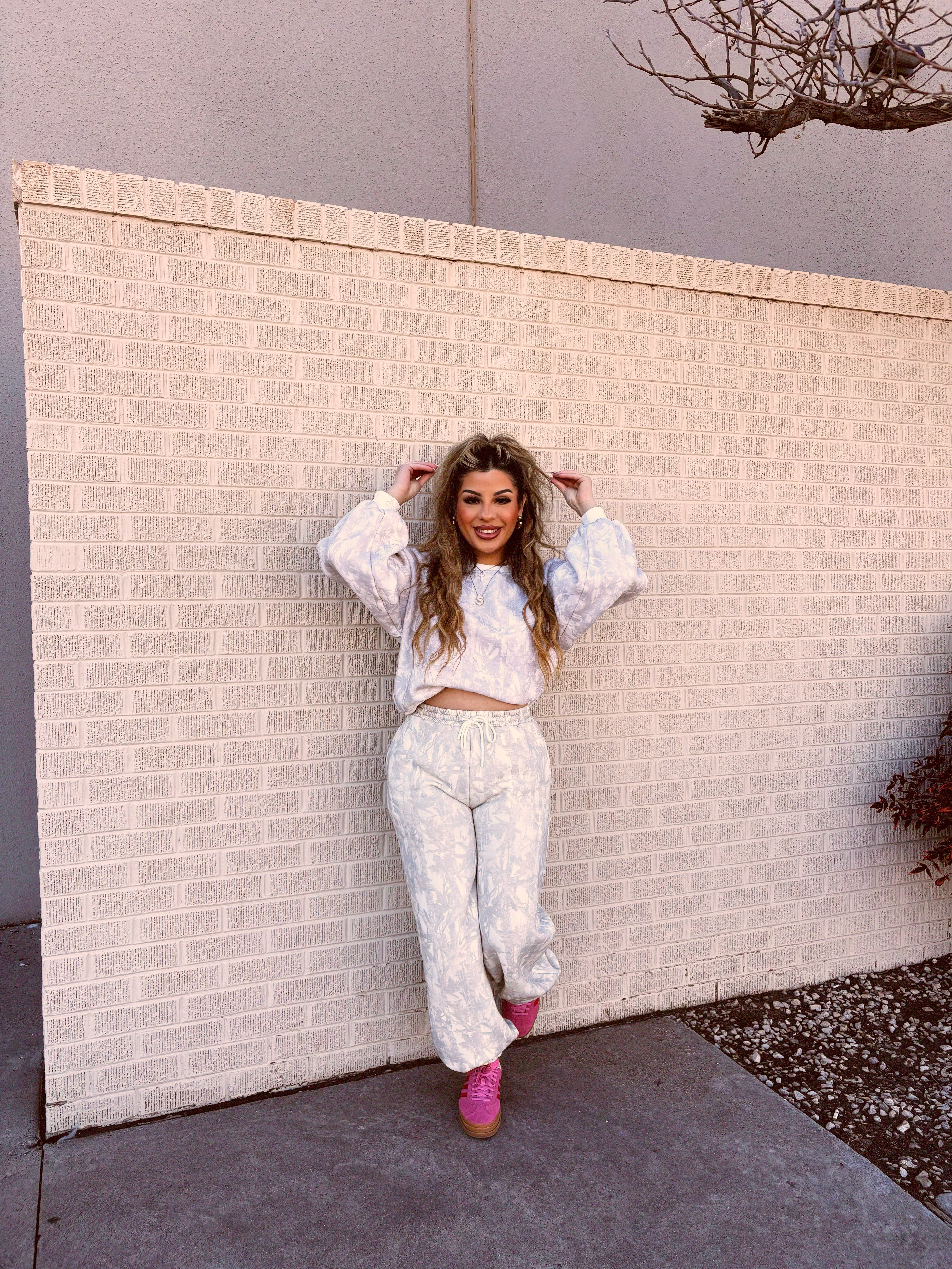 popular girl sweatpant set