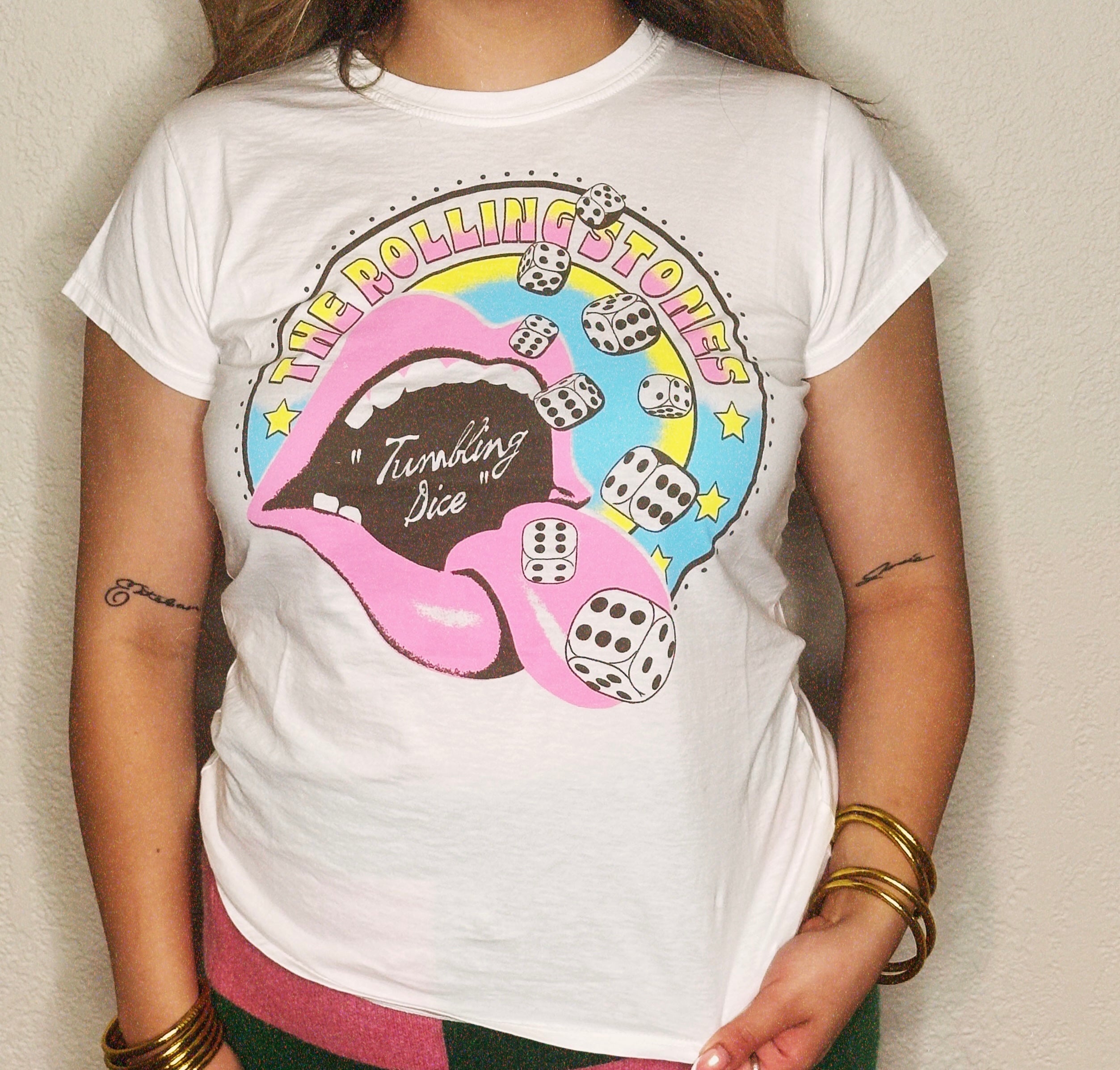 rolling stone dice tee white RESTOCK