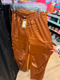 boss cargos brown silk