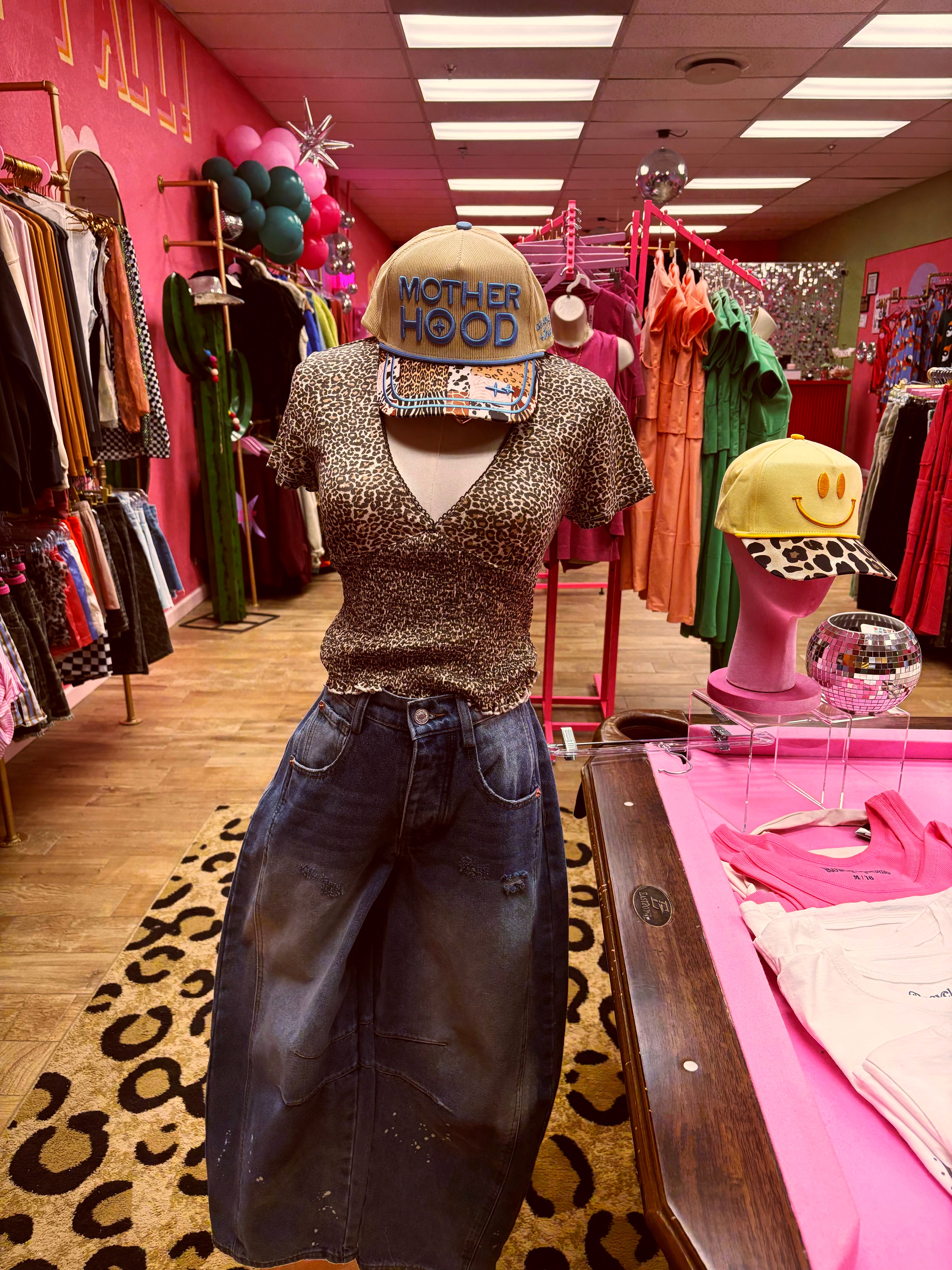 wild leopard vneck top
