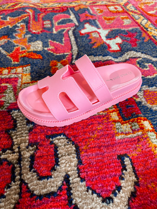 pink sandals