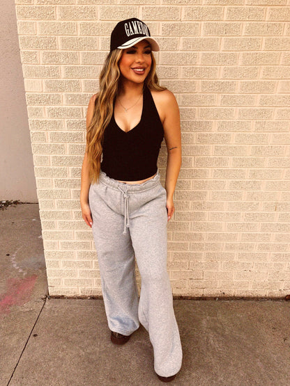 black halter top
