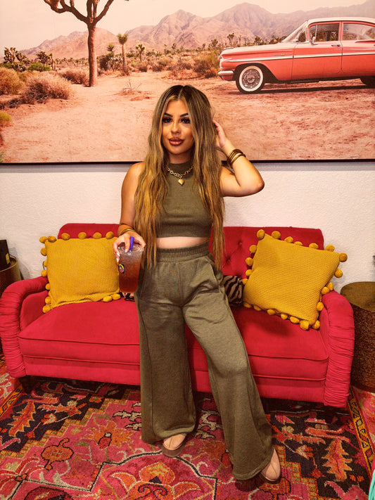 lazy girl set olive