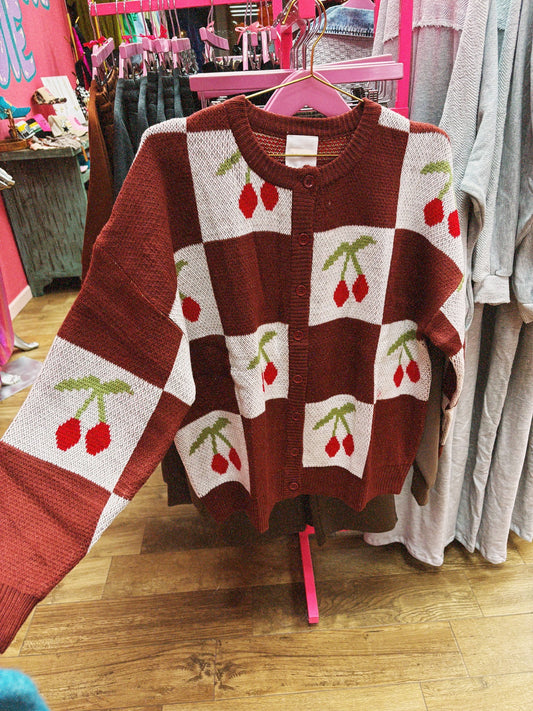 cherry on top cardi