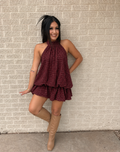 plaid halter bubble dress