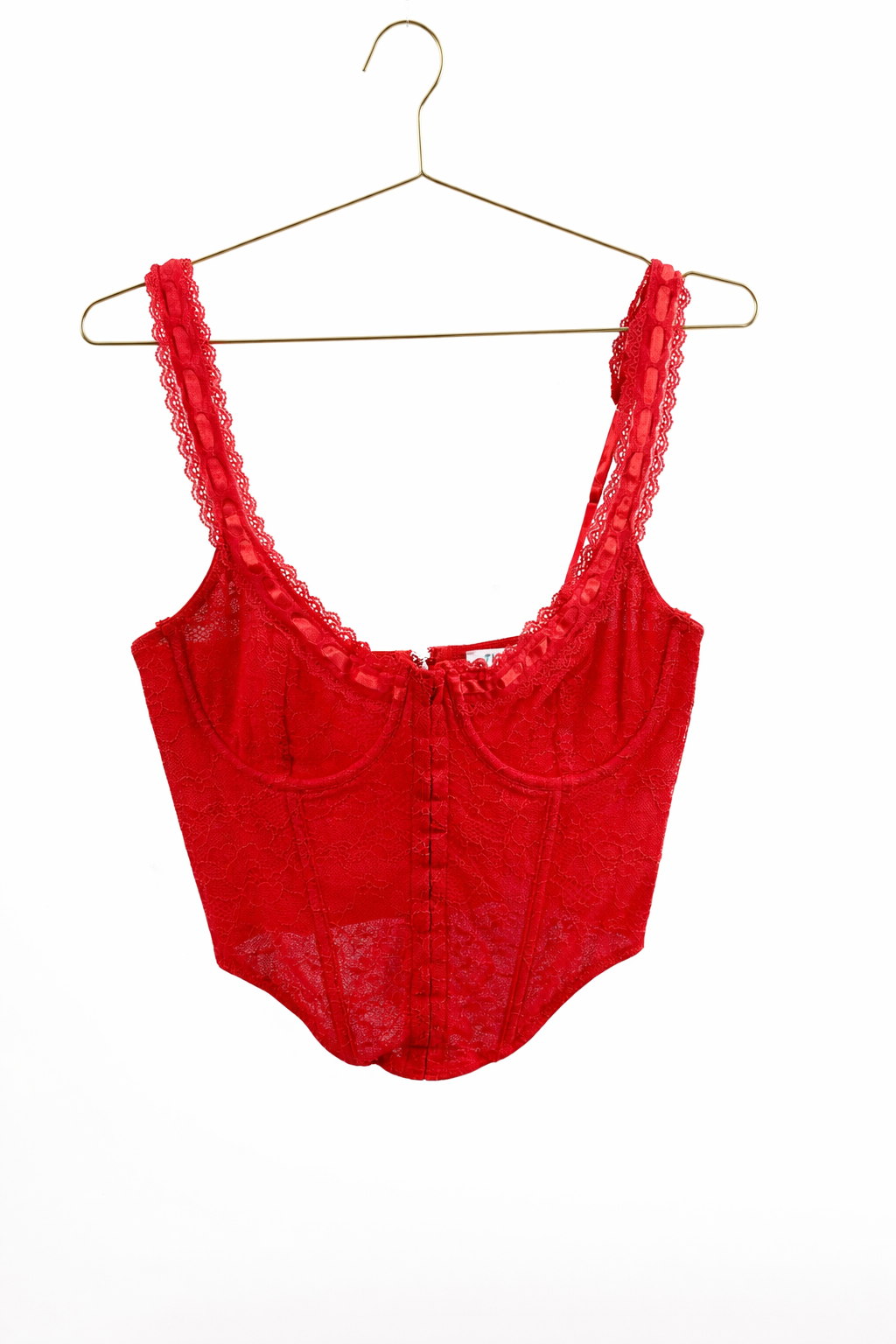 red corset top