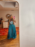 wide leg pant navy