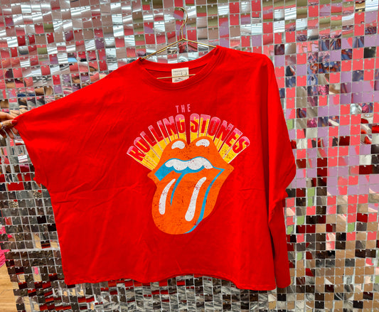 red rolling stone tee