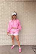 pink please terry sweatshirt