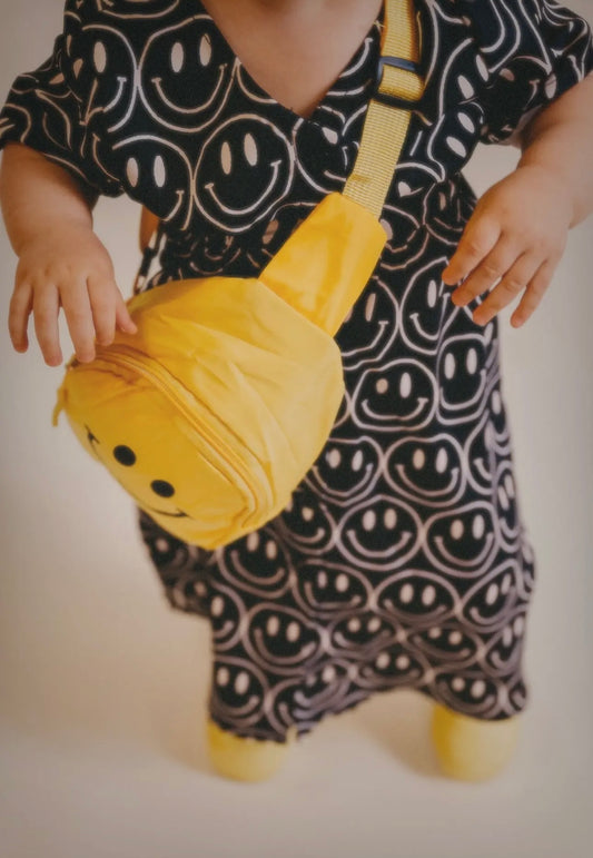 kid ave satin smiley dress