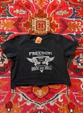 freedom rock n roll crop tee