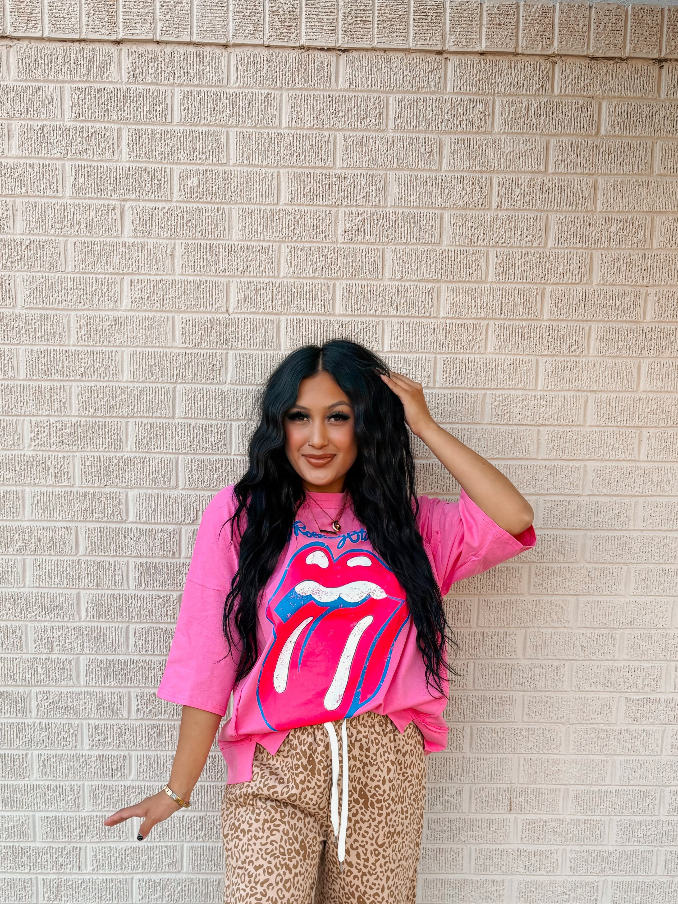 pink rs oversized tee