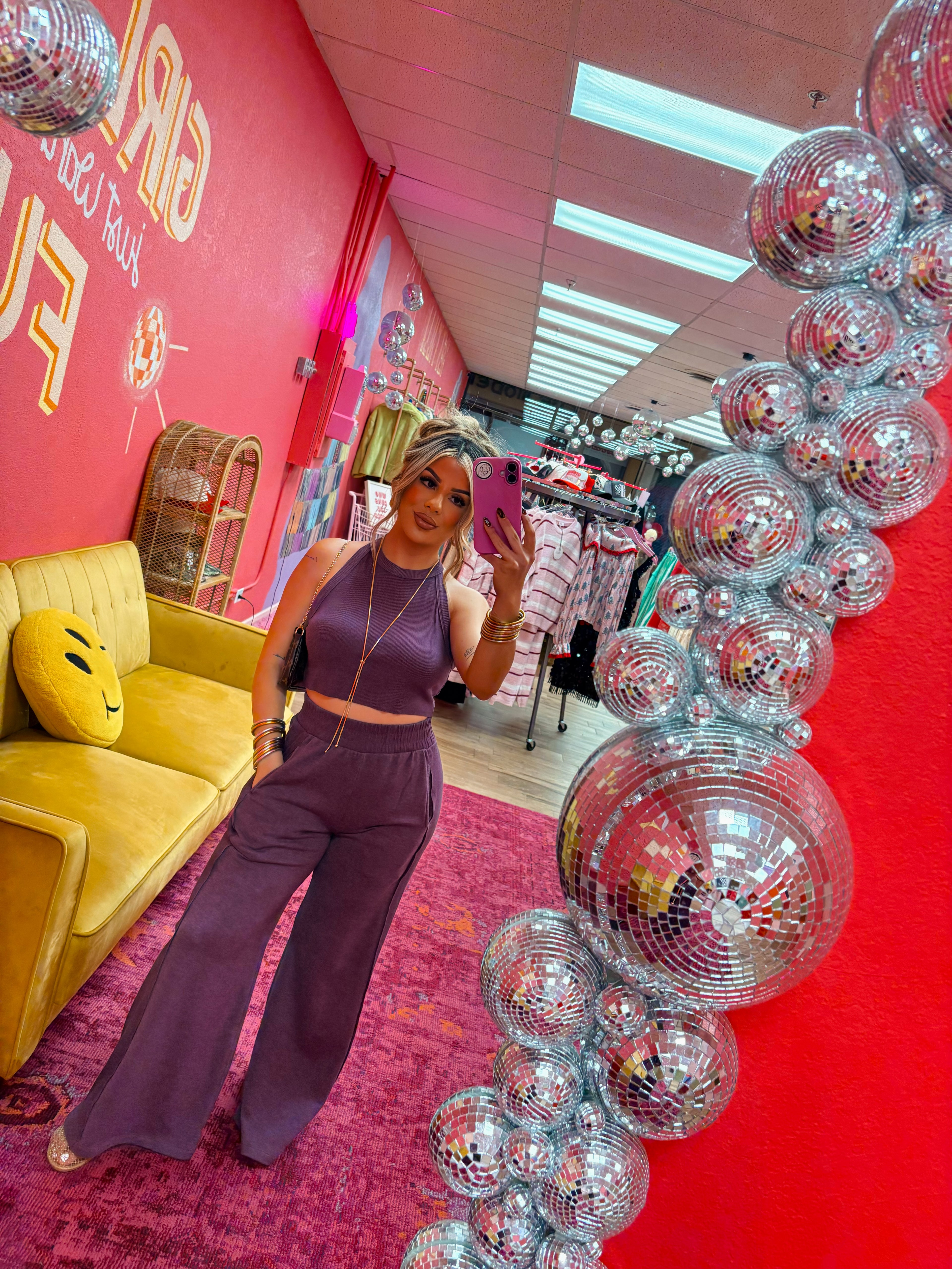 lazy girl set plum