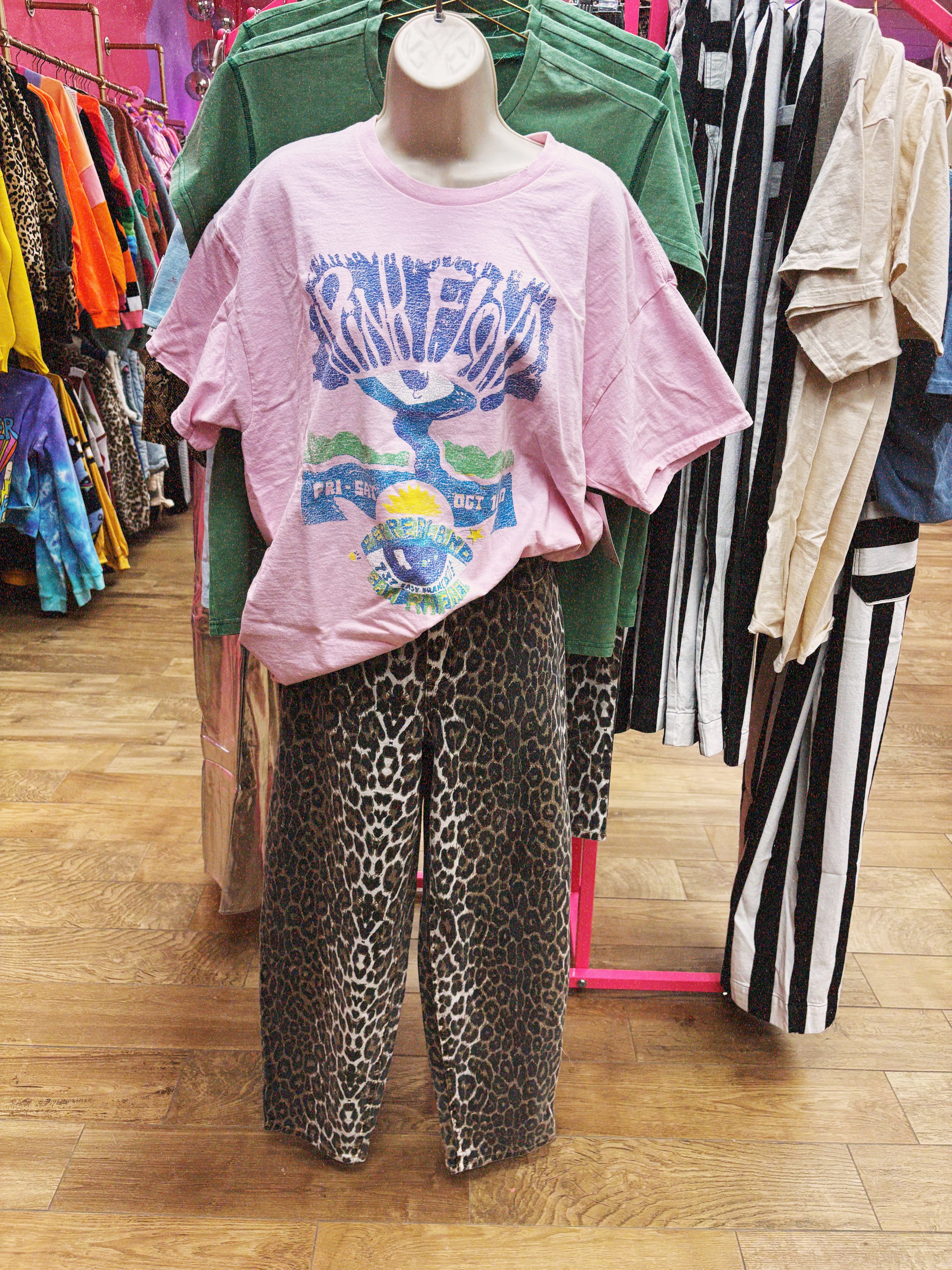 pink floyd pink oversized tee